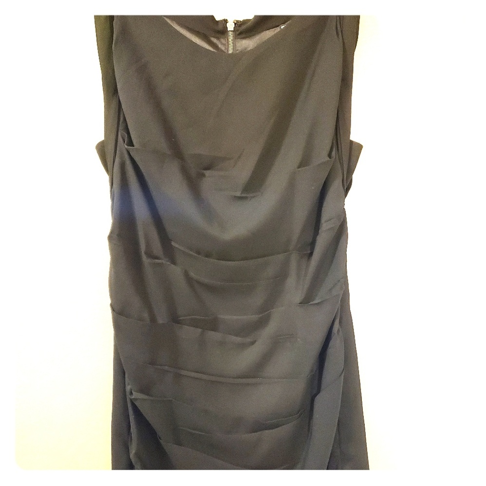 Express Pleated Black Dress